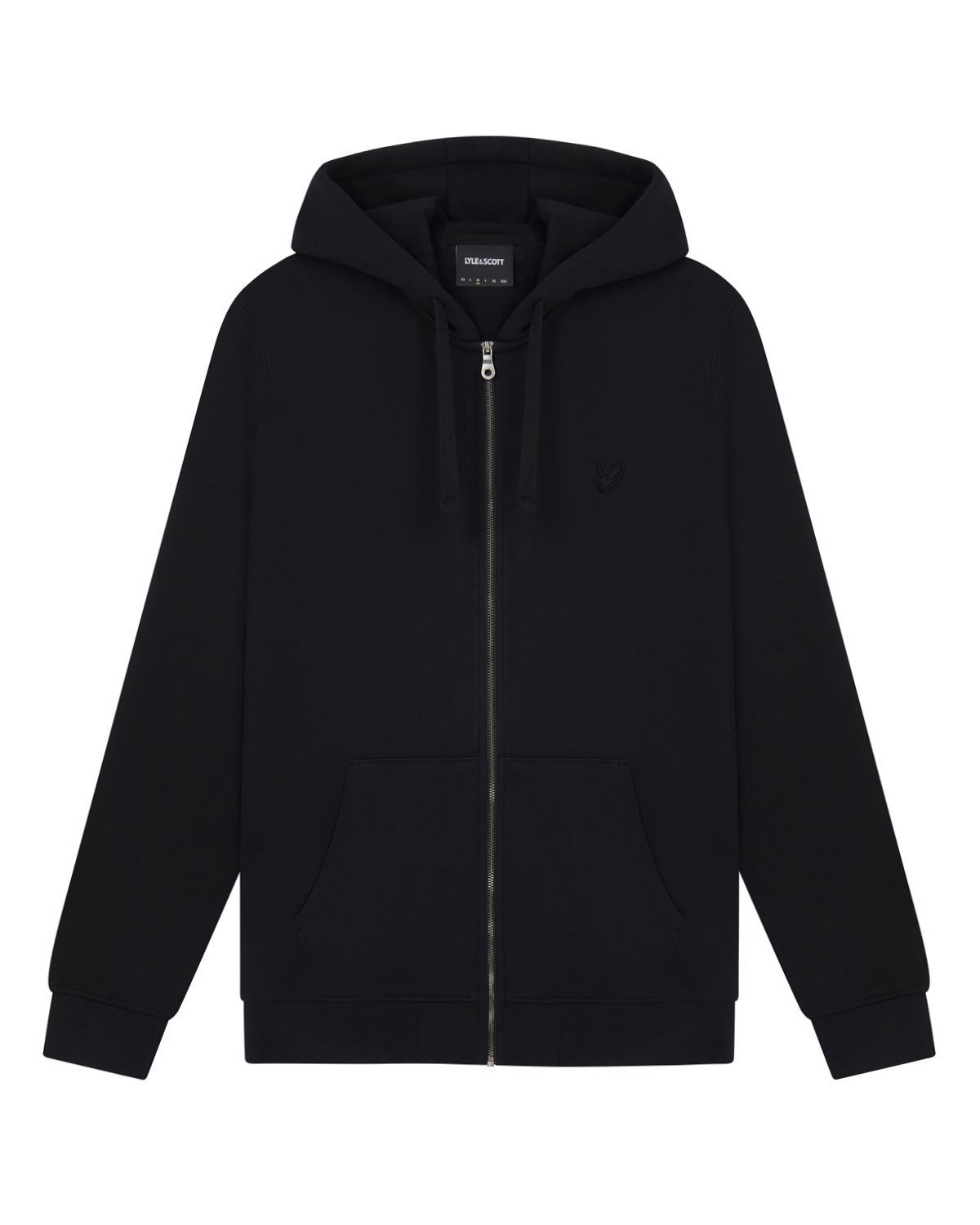 Толстовка мужская LyleScott Tonal Eagle Zip Through Hoodie черная 2XL 4990₽