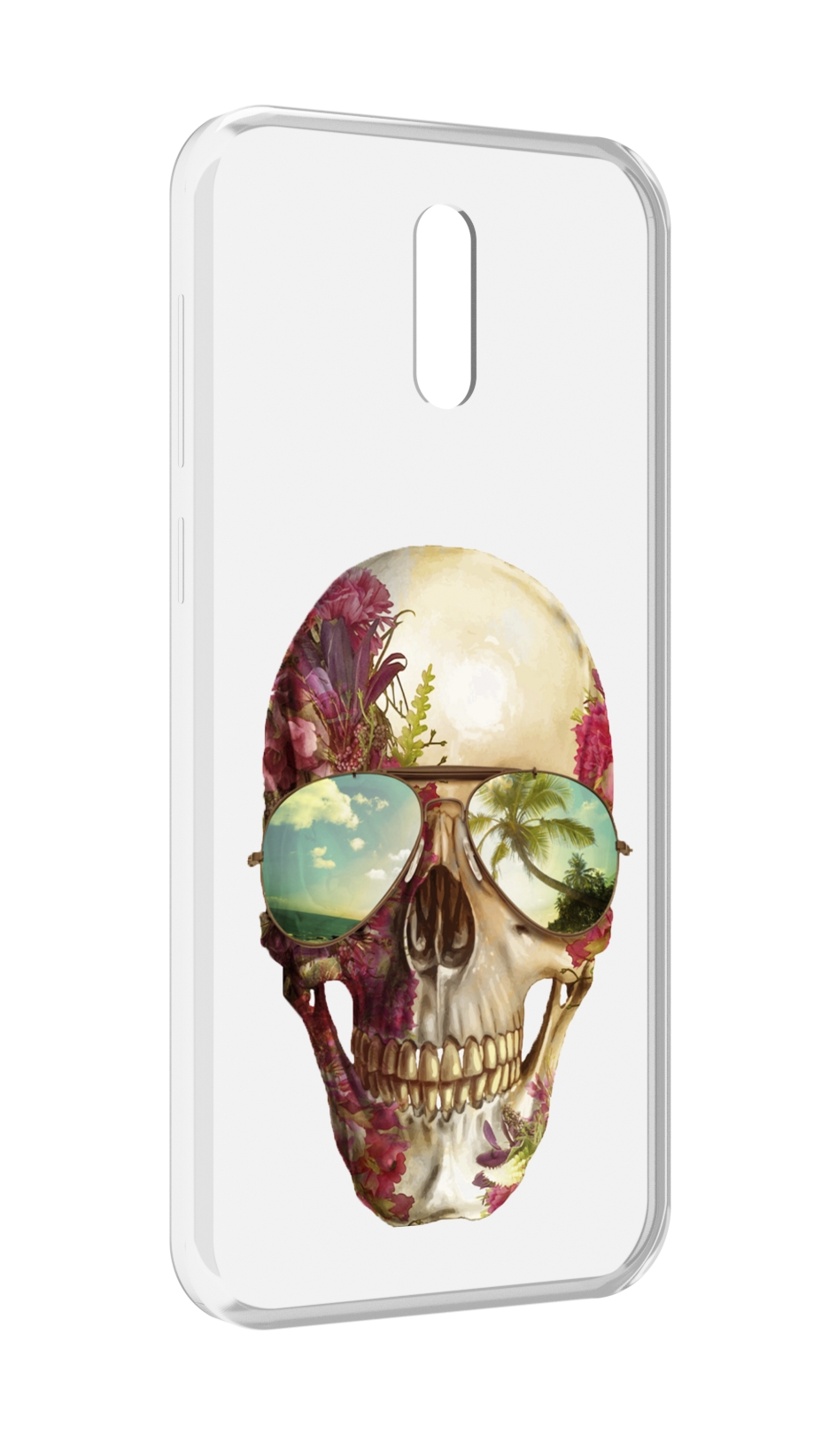 

Чехол MyPads Череп с очками для Alcatel 3L (2019), Прозрачный, Tocco