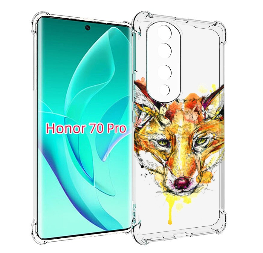 

Чехол MyPads Акварельная лиса для Honor 70 Pro / 70 Pro Plus, Прозрачный, Tocco