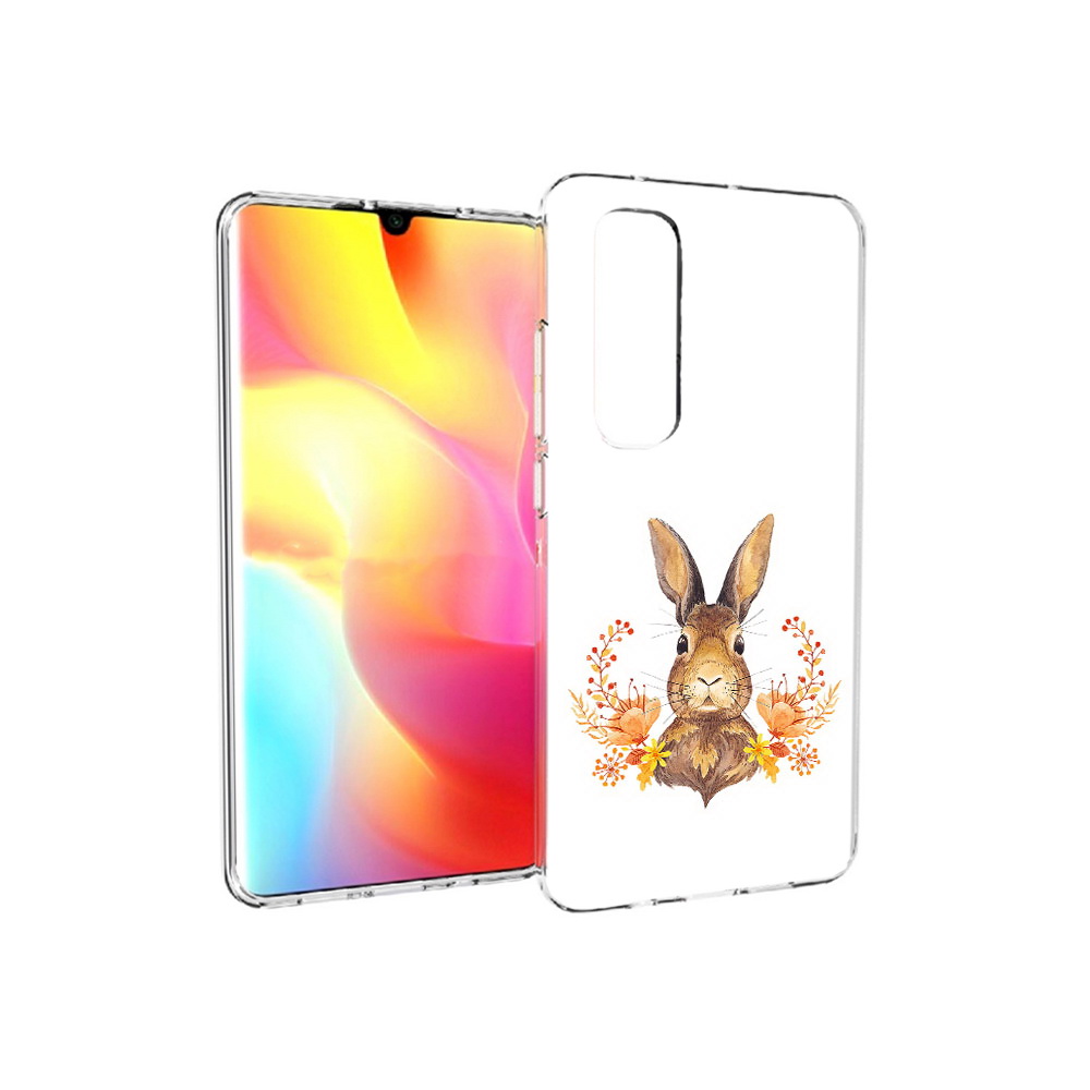 

Чехол MyPads Tocco для Xiaomi Mi Note 10 Lite зайка в цветах (PT149714.254.349), Прозрачный, Tocco