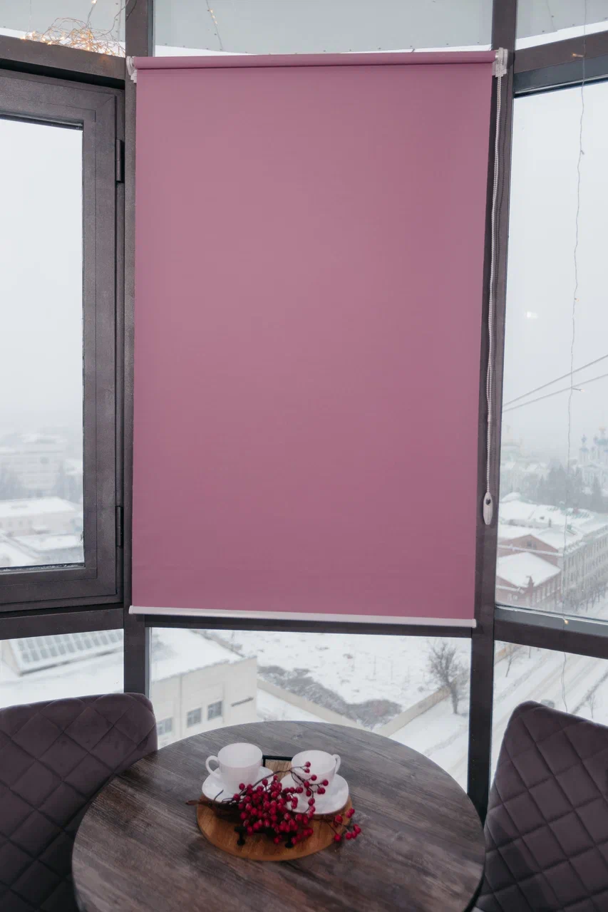 

Рулонная штора RolisBlinds mini пыльная роза на окна 55 (ширина) Х 130 (высота), 80455130, 804