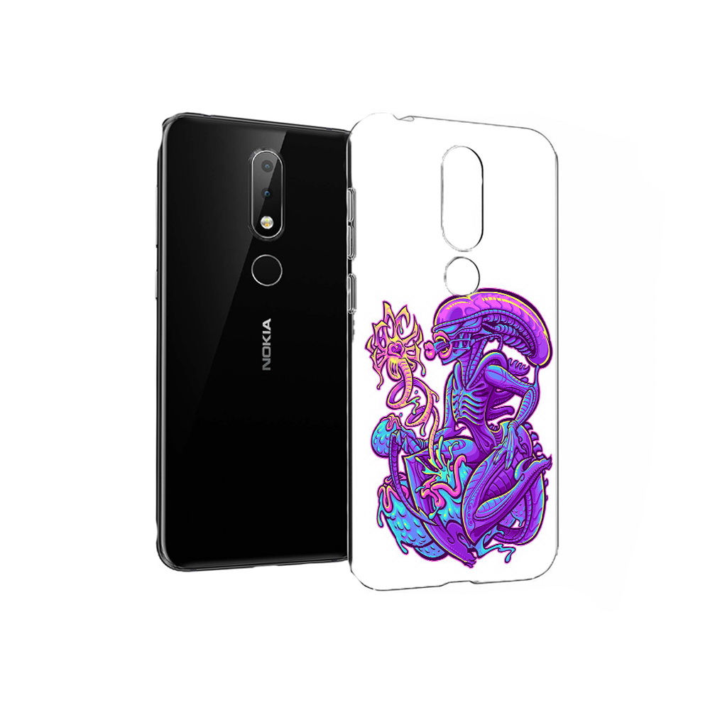 

Чехол MyPads Tocco для Nokia X6 чужой фиолетовый цвет (PT115295.99.693), Прозрачный, Tocco