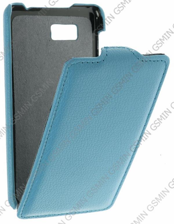 

Кожаный чехол для HTC Desire 400 Armor Case "Full" (Light Blue), Голубой