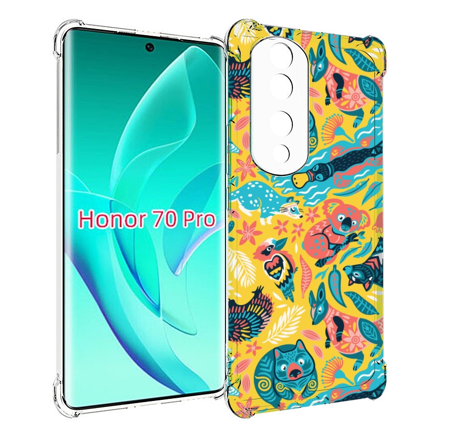 

Чехол MyPads seamless-pattern для Honor 70 Pro / 70 Pro Plus, Прозрачный, Tocco