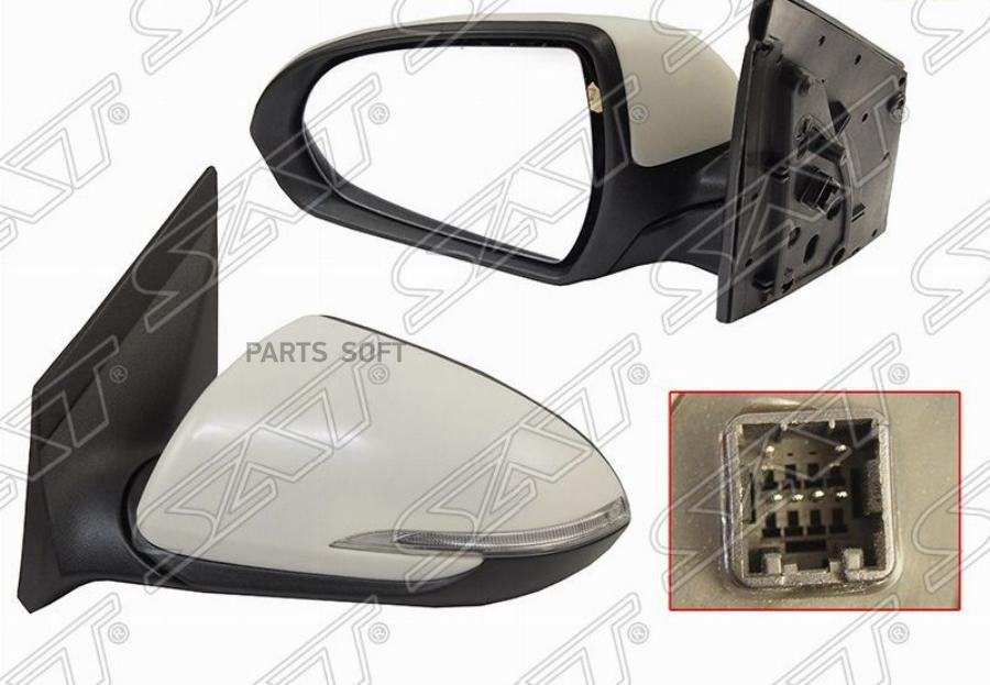 

SAT Зеркало HYUNDAI SOLARIS 17-20 LH обогрев, повторитель 6 контактов