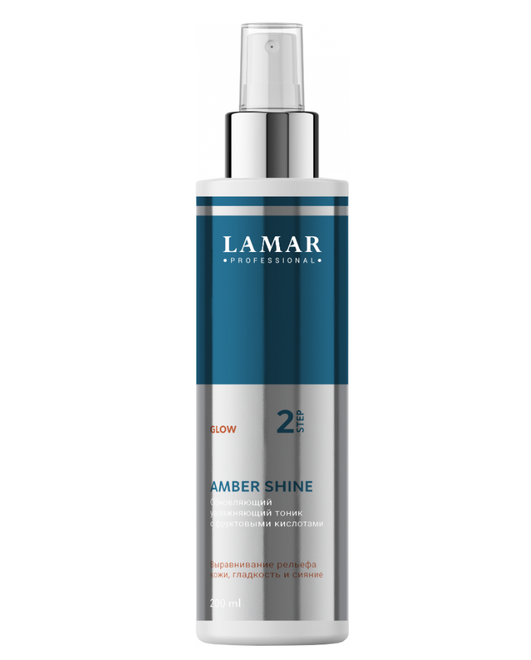 Тоник LAMAR PROFESSIONAL Amber Shine Glow обновляющий увлажняющий 200 мл