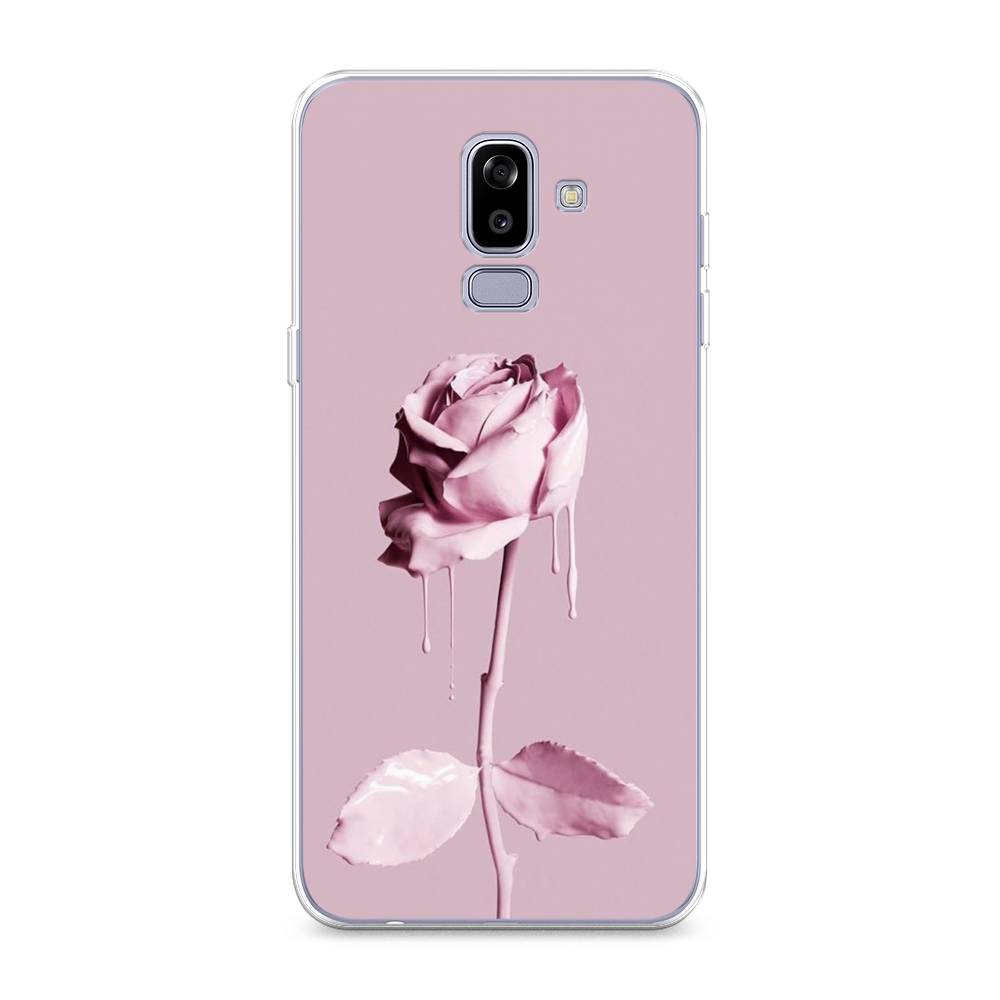 

Чехол Awog на Samsung Galaxy J8 "Роза в краске", Белый;розовый, 26550-8