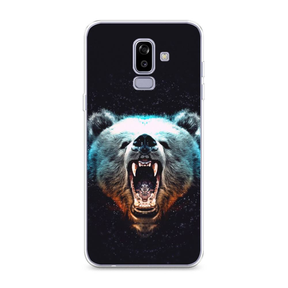 

Чехол Awog на Samsung Galaxy J8 "Медведь", Коричневый;голубой;черный, 26550-2