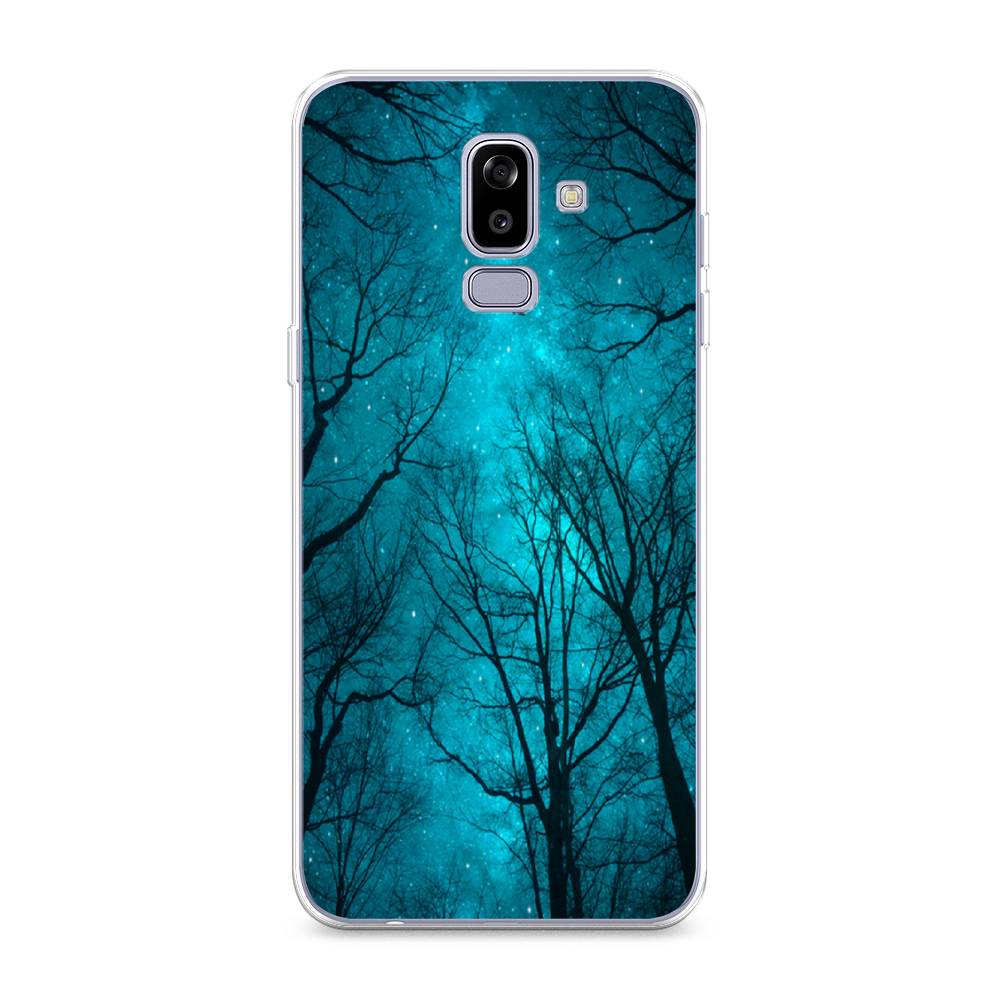 

Чехол Awog на Samsung Galaxy J8 "Сказочный лес", Черный;голубой, 26550-4