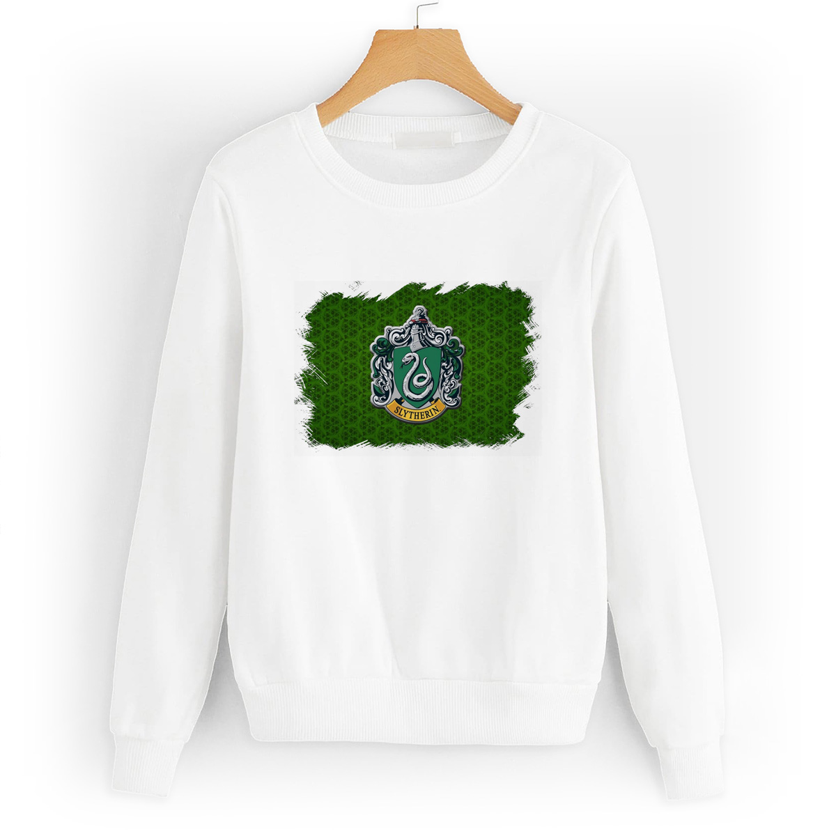 

Свитшот белый CoolPodarok Факультет Слизерин, 2W042291