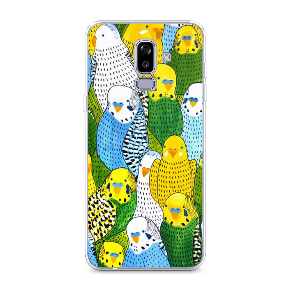 

Чехол Awog на Samsung Galaxy J8 "Попугаи", Желтый;зеленый;голубой, 26550-1