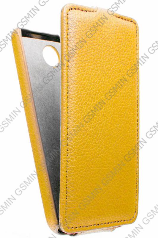 

Кожаный чехол для HTC Desire 300 Armor Case "Full" (Желтый)