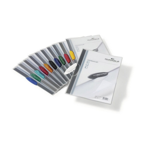 

Упаковка папок с фигурным клипом Durable Swingclip 226001 A4 130 л. черн