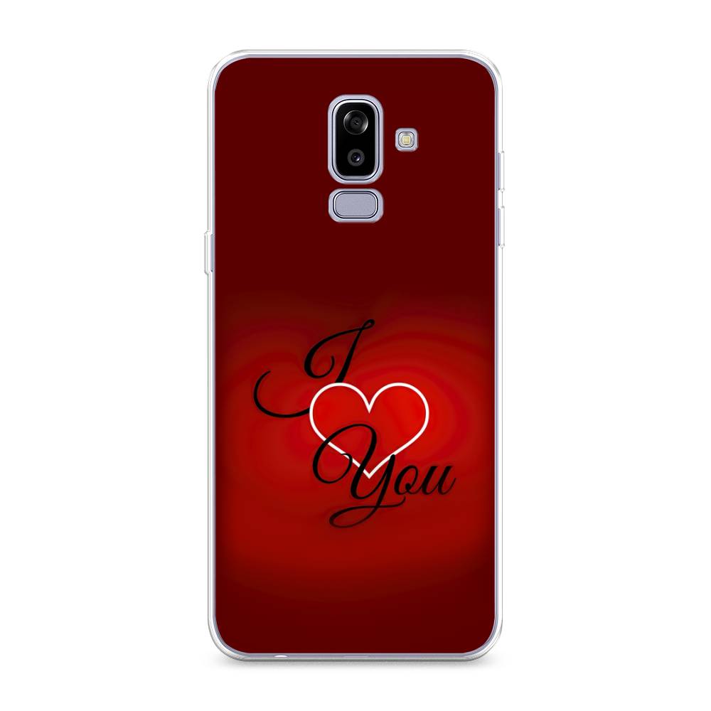 

Чехол Awog на Samsung Galaxy J8 "I love you 3", Красный;черный, 26550-6