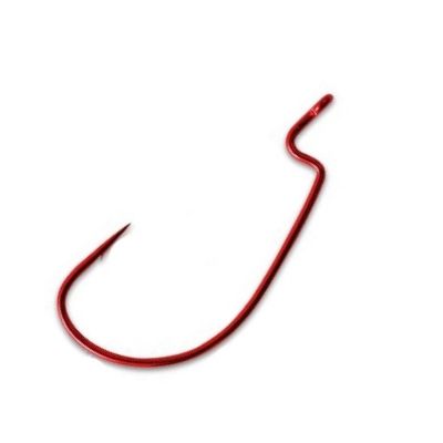 Офсетные крючки Vanfook Worm-55R #4/0 red