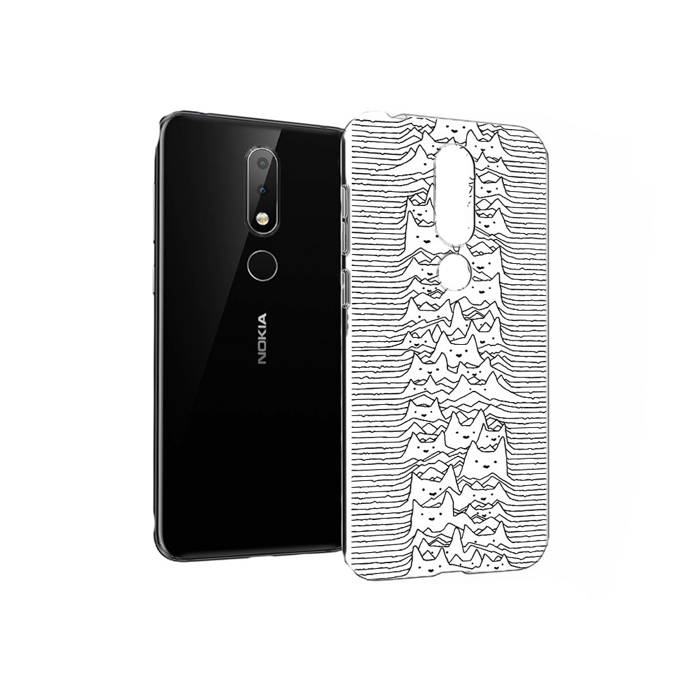 

Чехол MyPads Tocco для Nokia X6 черно белые коты 3D (PT115295.99.682), Прозрачный, Tocco