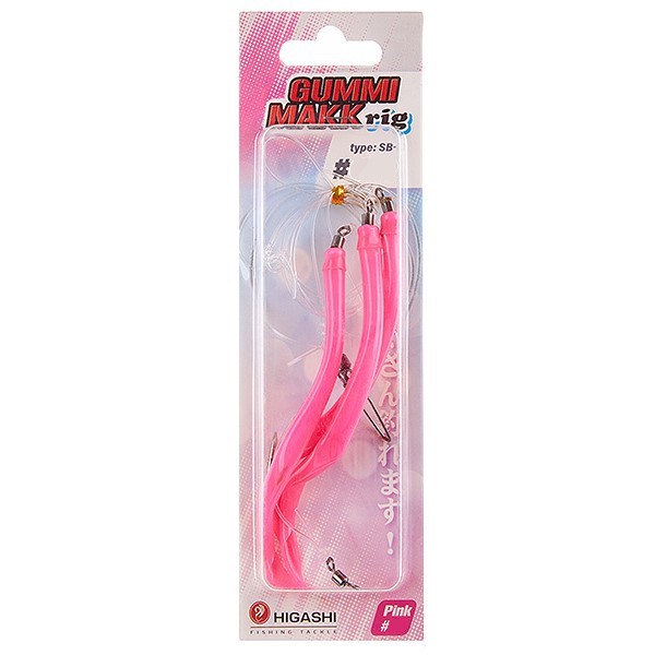 

Оснастка Higashi Gummi Makk rig SB3 #06 Pink #10-0, Серебристый;розовый, Higashi Gummi Makk rig