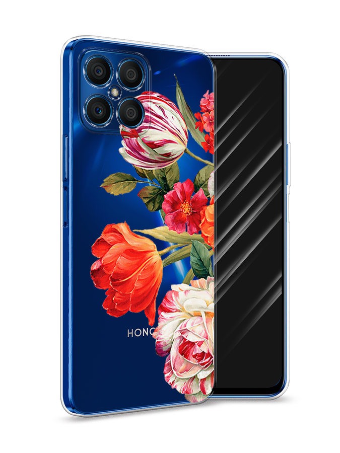 

Чехол Awog на Honor X8 "Весенний букет", Красный;розовый;зеленый, 6107650-8