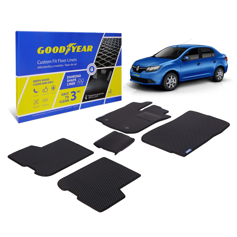 фото Ковры салона goodyear renault logan 2014-2021 г.в. 5 шт., черный