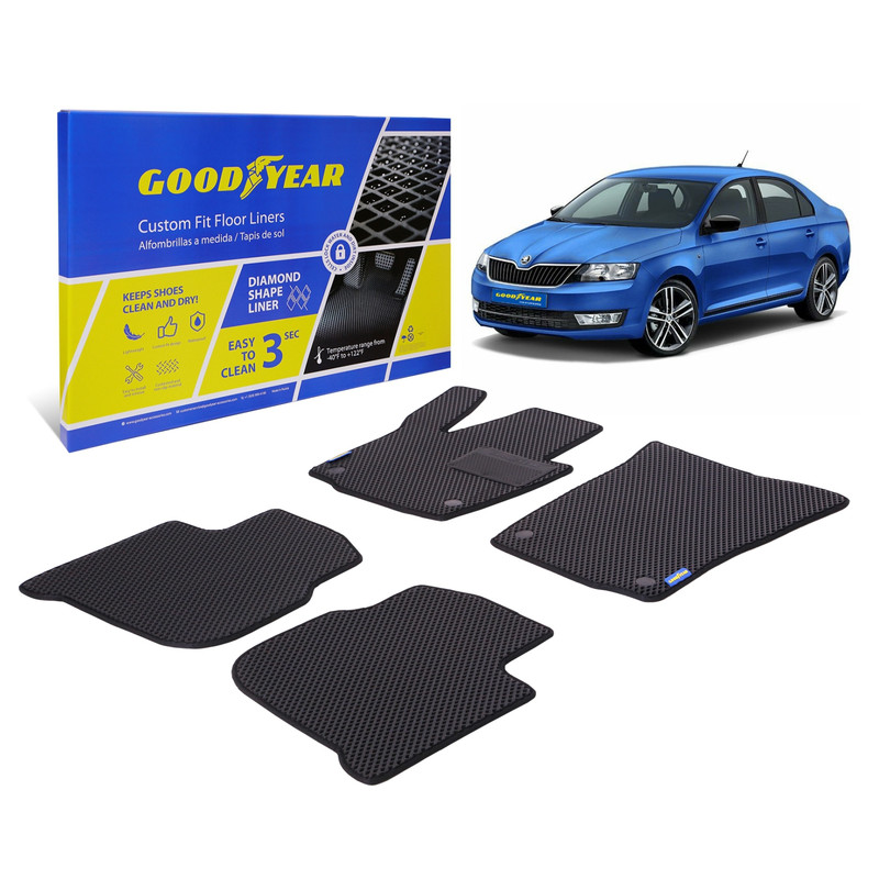 

Ковры салона Goodyear Skoda Rapid I 2012-2021 г.в. 4 шт., черный