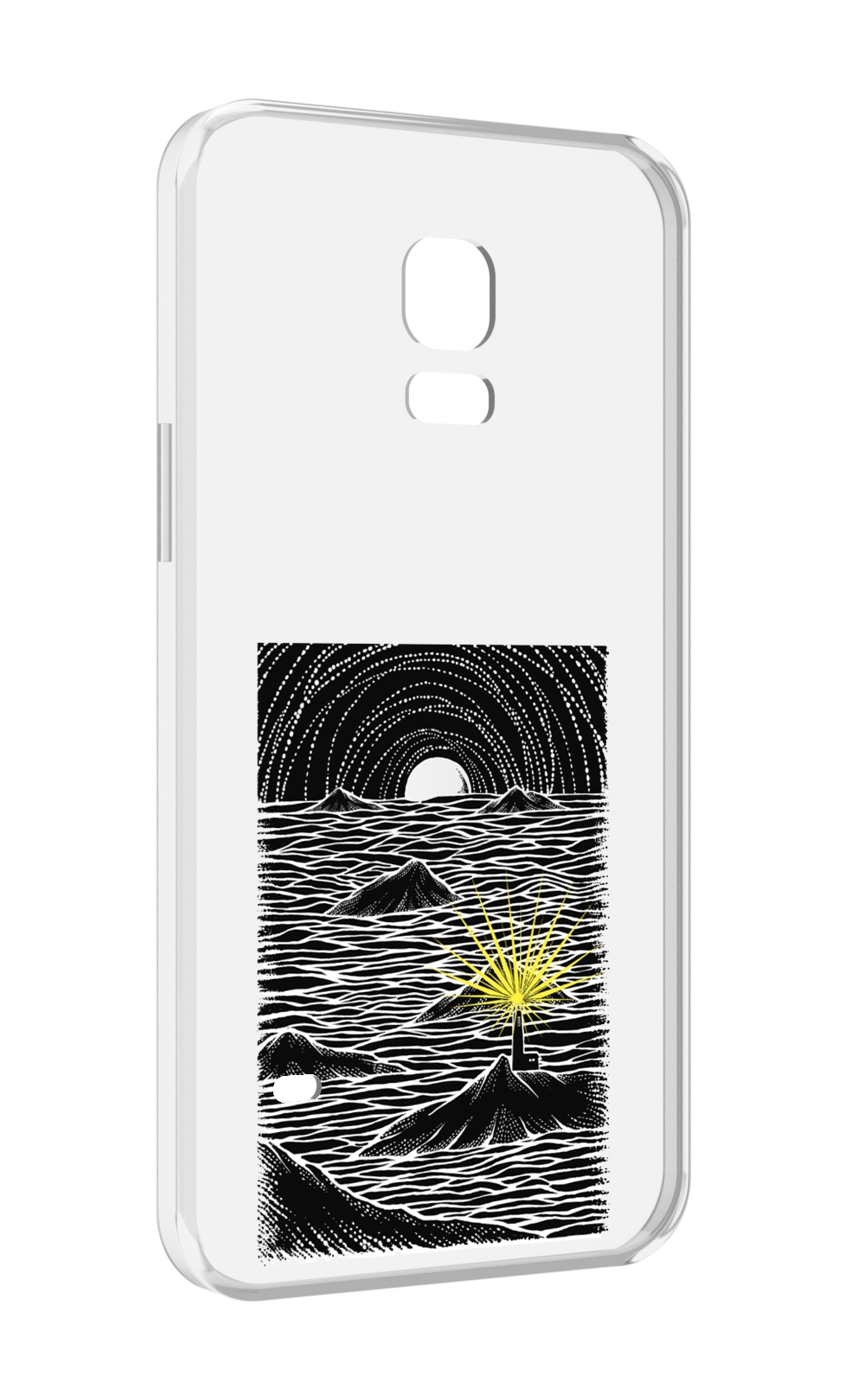 

Чехол MyPads маяк в черно белом море для Samsung Galaxy S5 mini, Прозрачный, Tocco