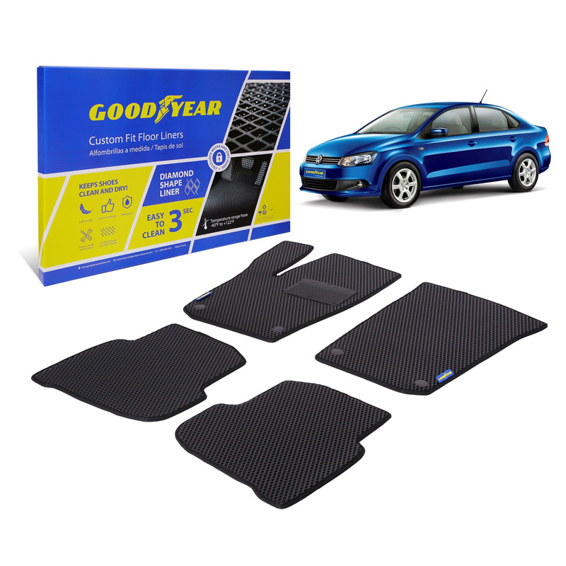 

Ковры салона Goodyear Volkswagen Polo V 2009-2020 г.в. 4 шт., черный