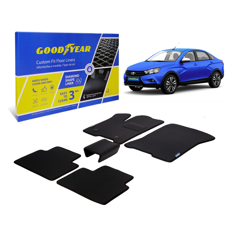 

Ковры салона Goodyear Lada Vesta 2015-2021 г.в. 5 шт., черный
