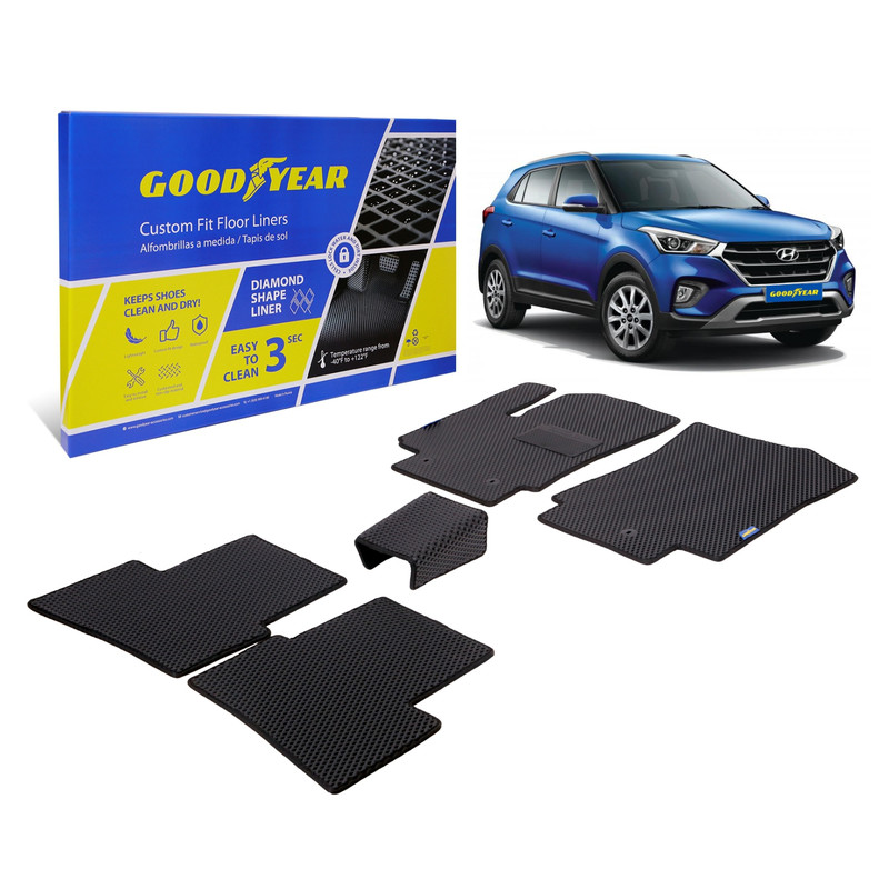 

Ковры салона Goodyear Hyundai Creta I 2016-2021 г.в. 5 шт., черный