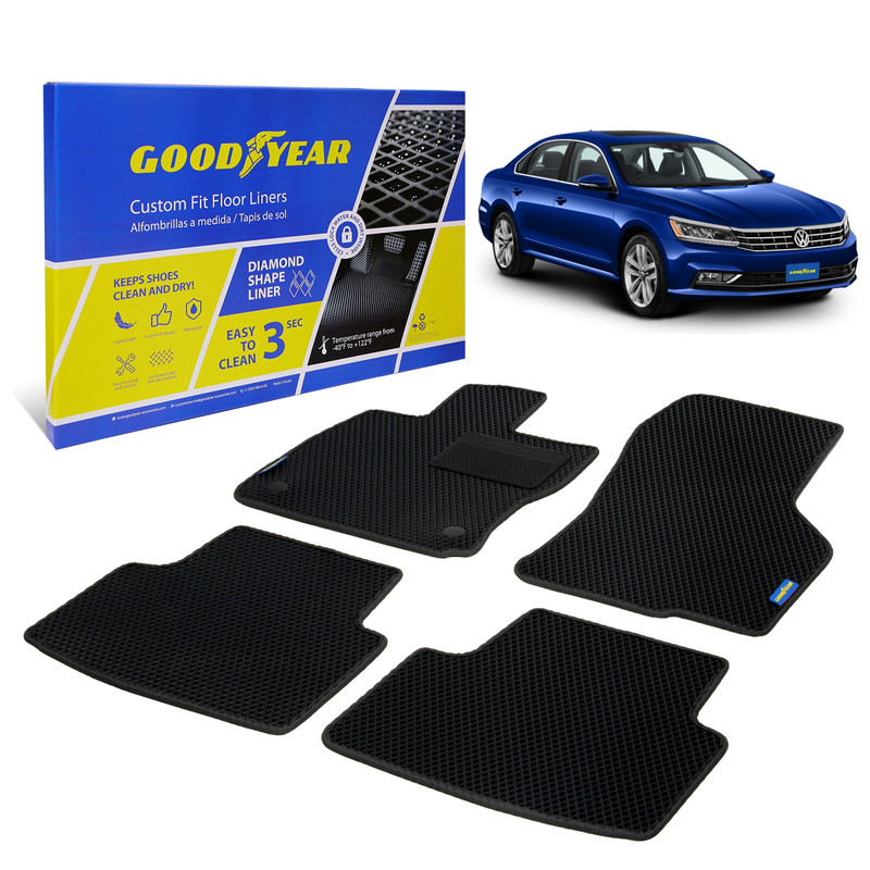 фото Ковры салона goodyear volkswagen passat 2014-2021 г.в. 4 шт., черный