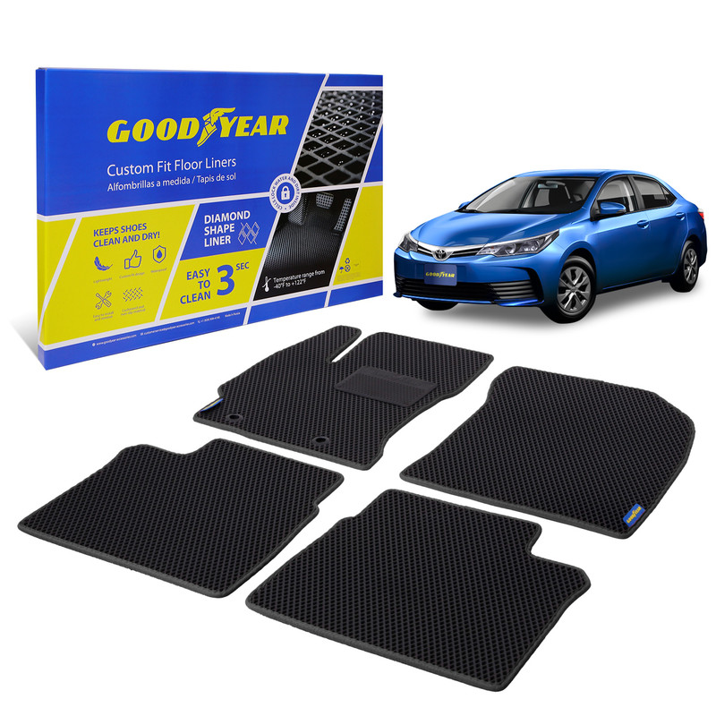 

Ковры салона Goodyear Toyota Corolla XI (E160, E170) 2013-2019 г.в. 4 шт., черный
