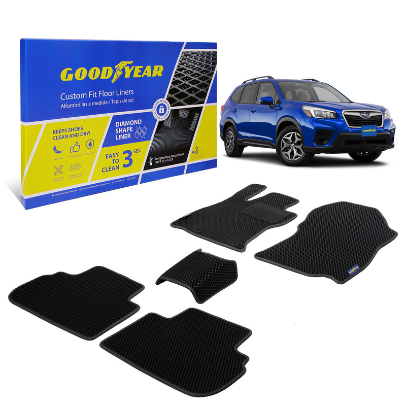 фото Ковры салона goodyear subaru forester v 2018-2021 г.в. 5 шт., черный