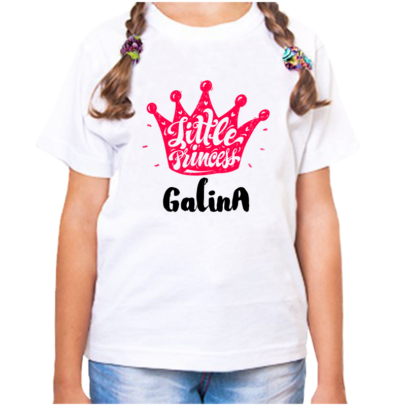 

Футболка девочке белая 34 р-р little princess галина, Белый, fdd_little_princess_galina