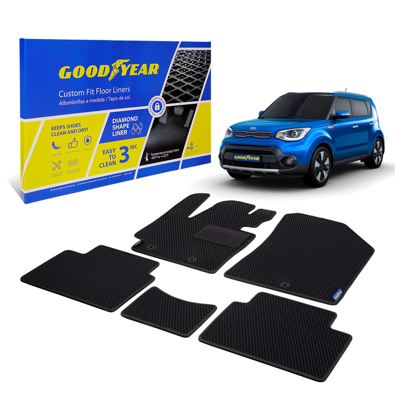 

Ковры салона Goodyear для Kia Soul II 2013-2019 г.в., 5 шт., черный