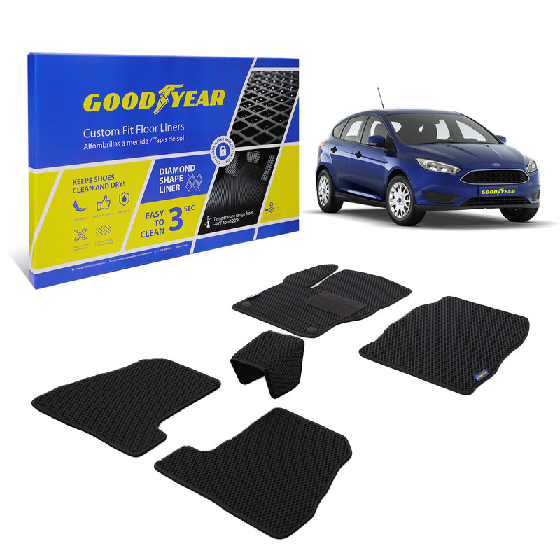 Ковры салона Goodyear Ford Focus III HB/SD 2011-2019 г.в. 5шт., черный