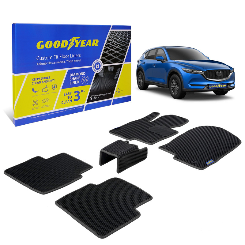 фото Ковры салона goodyear для mazda cx-5 ii 2017-2021 г.в., 5 шт., черный