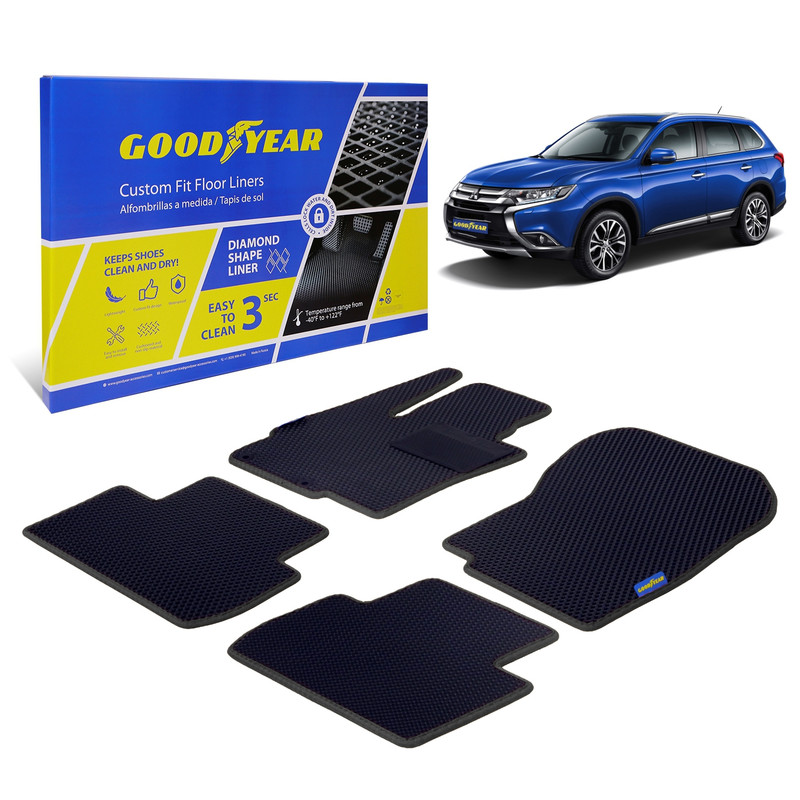 

Ковры салона Goodyear для Mitsubishi Outlander III 2014-2021 г.в., 4 шт., черный