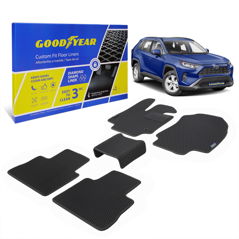 фото Ковры салона goodyear toyota rav 4 v 2018-2021 г.в., 5 шт., черный