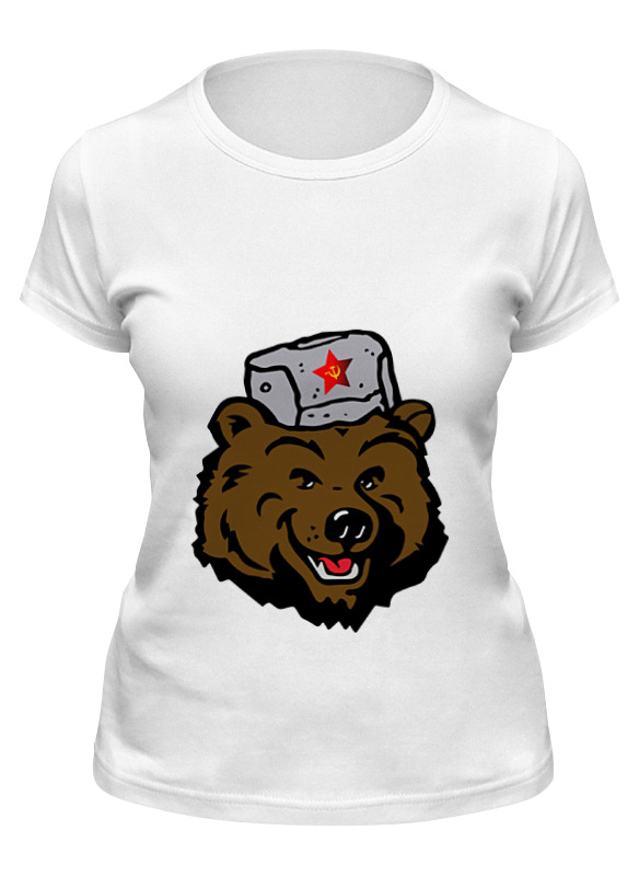 

Футболка женская Printio Russian bear (русский медведь) белая M, Белый, Russian bear (русский медведь)