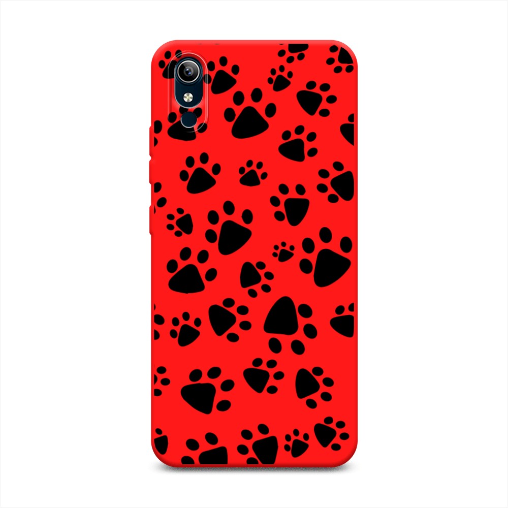 

Чехол Awog на Vivo Y91c/Y1s "Лапки черные", Разноцветный, 263253-1