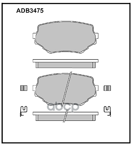 

Тормозные колодки ALLIED NIPPON дисковые передние ADB3475