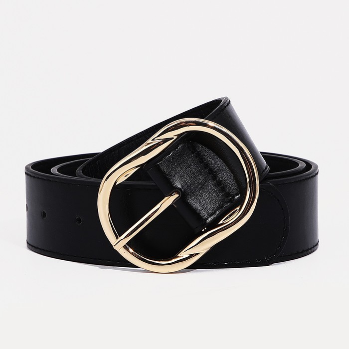 Ремень женский 9720669 черный, 110х4 см