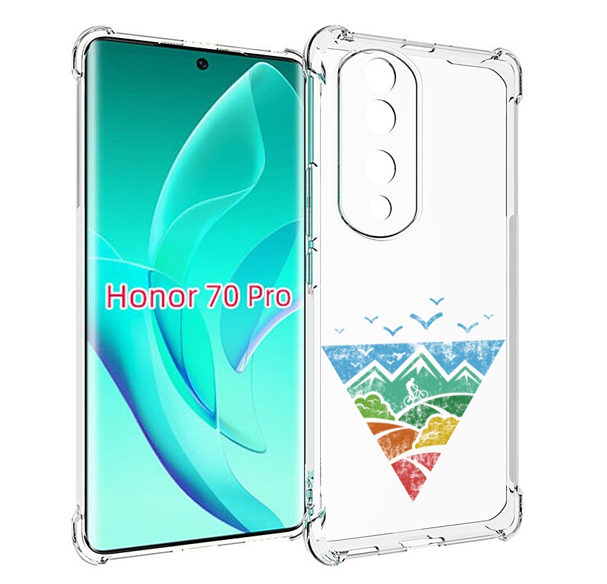 

Чехол MyPads Лес земля море чайки для Honor 70 Pro / 70 Pro Plus, Прозрачный, Tocco