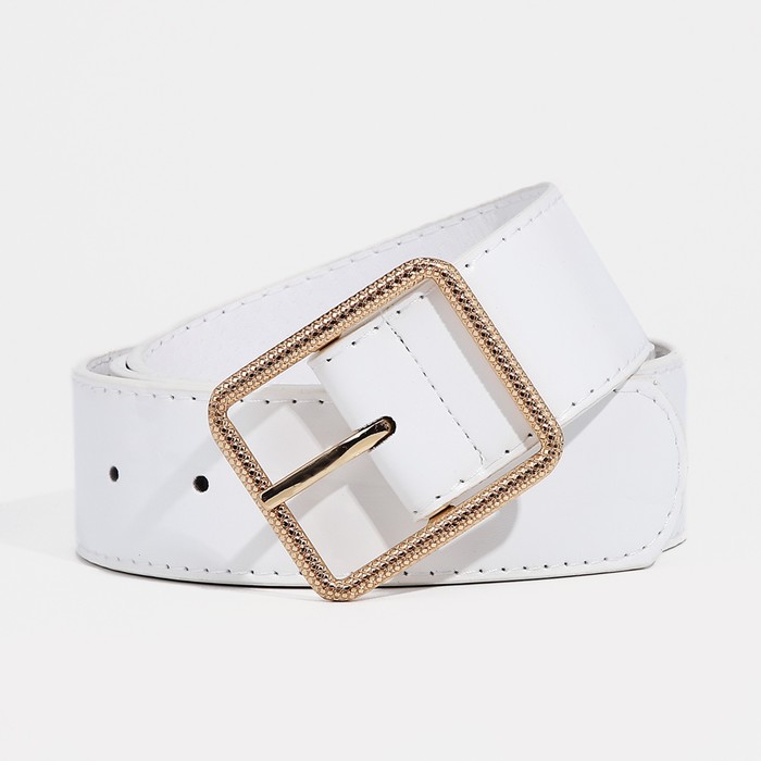 Ремень женский 9720658 белый, 100х4 см