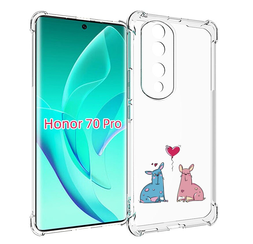 

Чехол MyPads Лама любовь для Honor 70 Pro / 70 Pro Plus, Прозрачный, Tocco