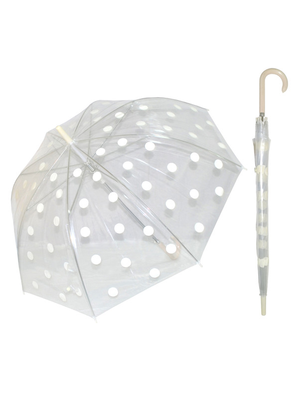 

Зонт женский Ame Yoke Umbrella L60-1 прозрачный/бежевый, L60-1