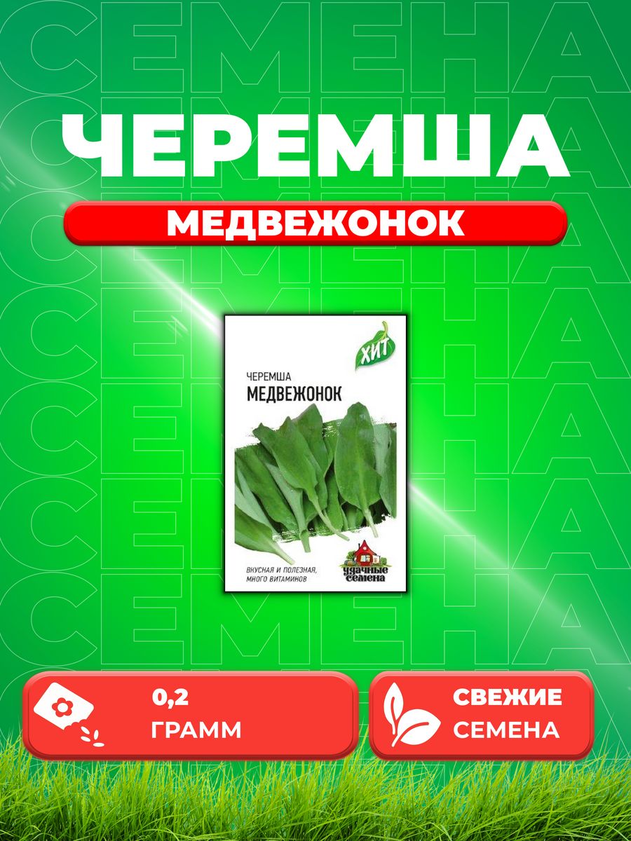

Семена Черемша Медвежонок 0,2 г ХИТ х3