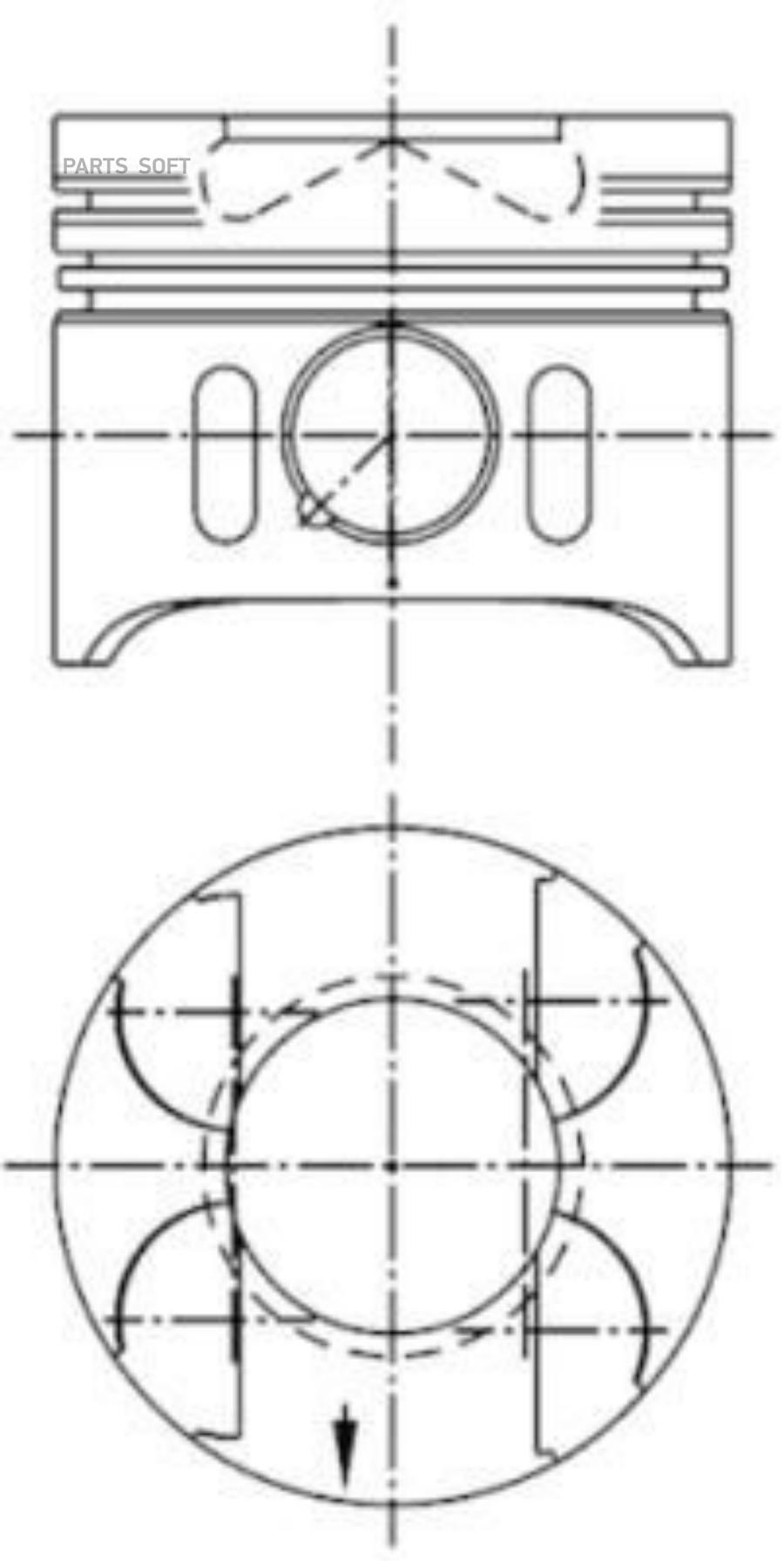 

Поршень KOLBENSCHMIDT dm.88.01x2.5x2.0x3.0 STD, 41882600