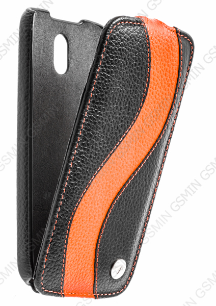 фото Чехол melkco для htc desire 500 black/orange lc