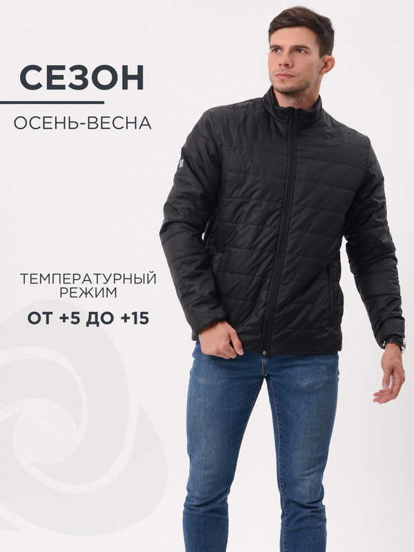 Куртка мужская CosmoTex Контур черная 104-108/182-188