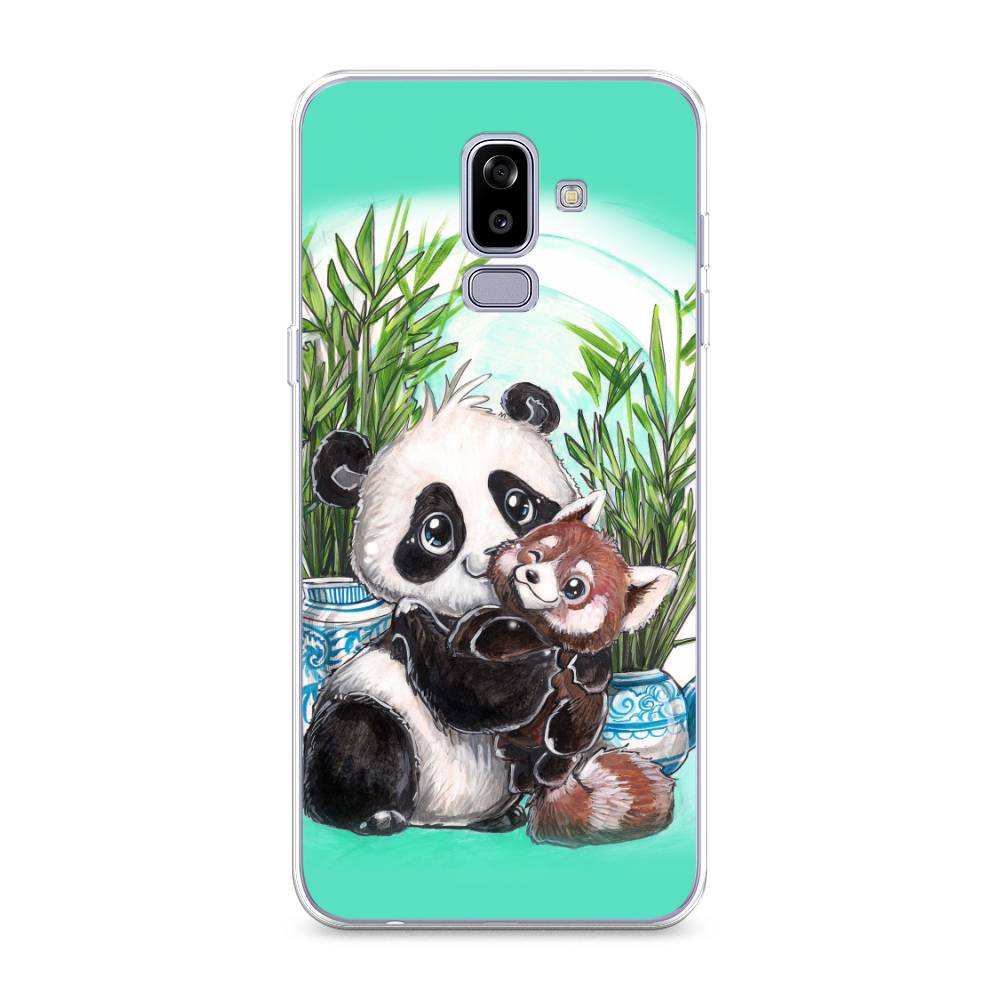 

Чехол Awog на Samsung Galaxy J8 "Друзья зверята", Голубой;белый;черный, 26550-2